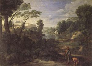 Poussin Landscape with Diogenes (mk05) Norge oil painting art