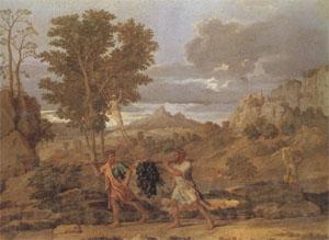 Poussin Autumn or the Grapes from the Promised Land (mk05) Norge oil painting art