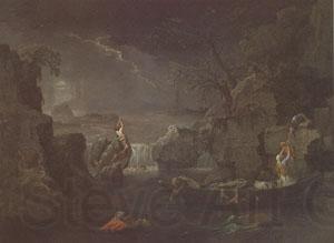 Poussin Winter or the Deluge (mk05) Norge oil painting art