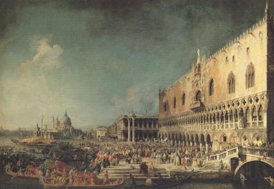 Canaletto Il ricevimento del'ambasciatore francese al Palazzo Ducale (mk21) Spain oil painting art