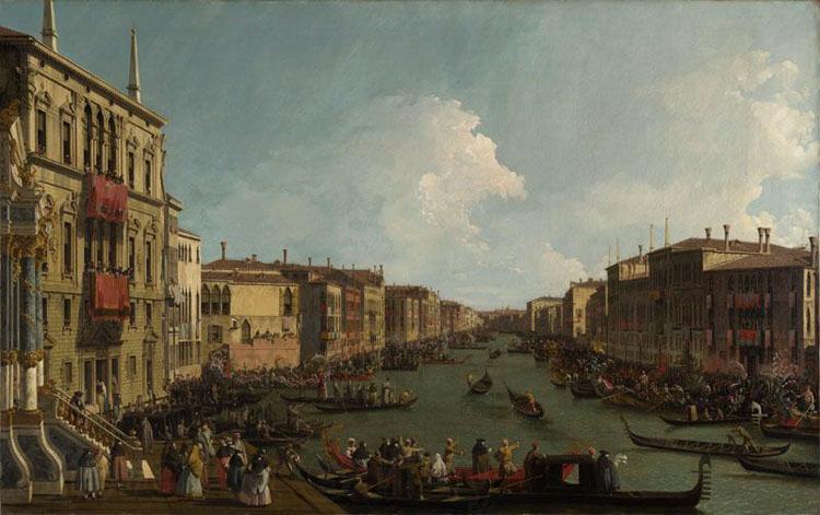 Canaletto Regata sul Canal Grande (mk21) Norge oil painting art