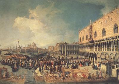 Canaletto Ricevimento del'ambasciatore imperiale al palazzo Ducale (mk21) Spain oil painting art