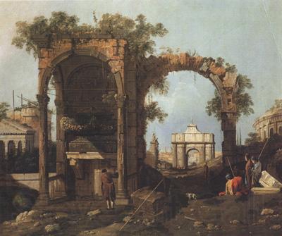 Canaletto Paesaggio con rovine (mk21) Spain oil painting art