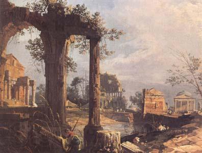 Canaletto A Caprice View with Ruins (mk25) Spain oil painting art