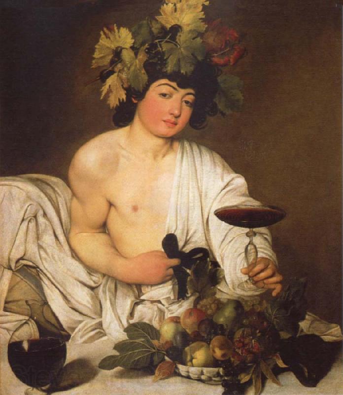 Caravaggio Bacchus Spain oil painting art