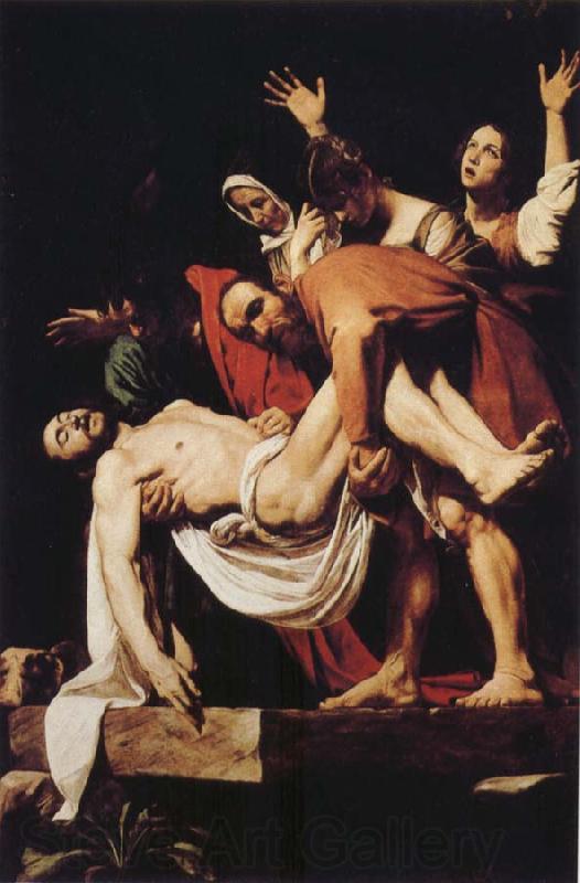 Caravaggio The Entombment Norge oil painting art