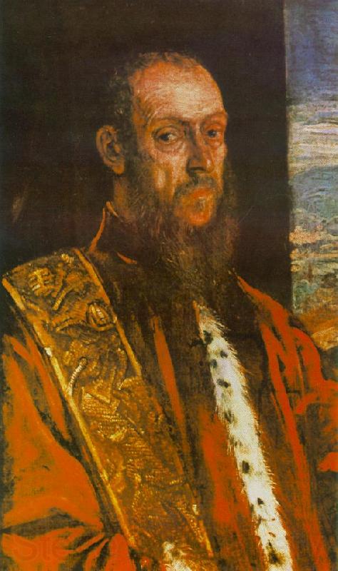 Tintoretto Portrait of Vincenzo Morosini Norge oil painting art